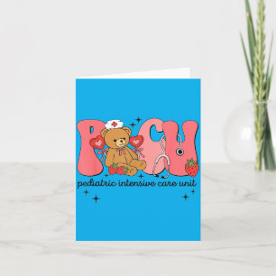 Carte Valentine Picu Infirmière Ours Pédiatrie Intensive