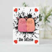 Carte Valentine Piggies Valentine (Debout devant)