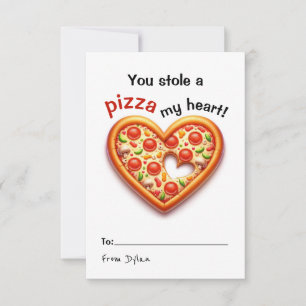 Carte Valentine Pizza Classroom