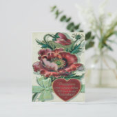 Carte Valentine Plante Retro vintage (Debout devant)