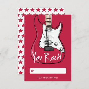Carte Valentine pour enfants Rock