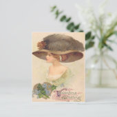 Carte Valentine pour femme victorienne Retro vinta (Debout devant)