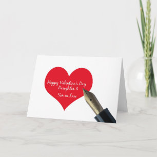 Carte Valentine pour fille et mari
