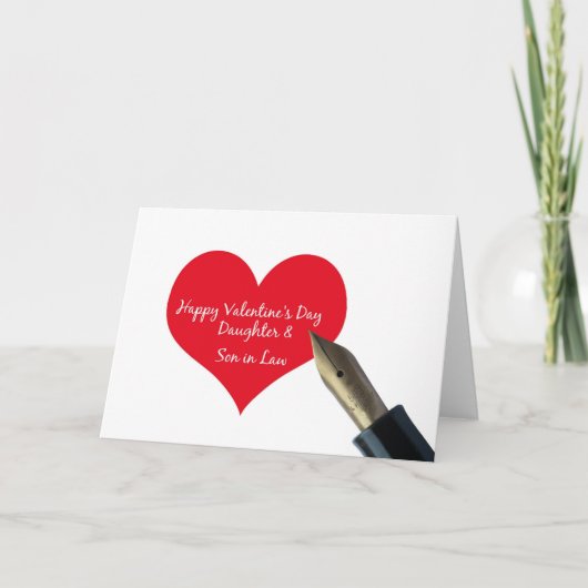 Carte Valentine pour fille et mari (Devant)