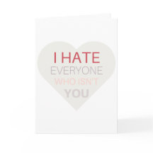 Carte Valentine pour introvertis