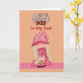 Carte Valentine pour papa de Young Daughter (Fleur jaune)