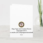 Carte Valentine Pup Militaire (Dos)