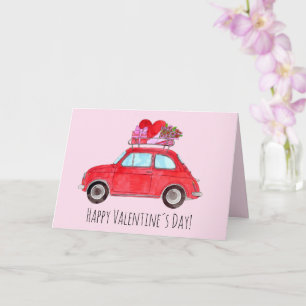 Carte Valentine Retro Fiat 500
