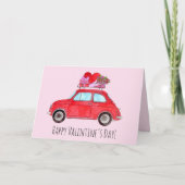 Carte Valentine Retro Fiat 500 (Devant)