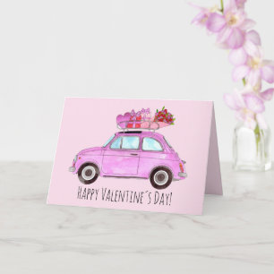 Carte Valentine Retro Fiat 500