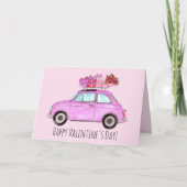 Carte Valentine Retro Fiat 500 (Devant)