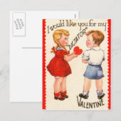 Carte Valentine Retro vintage "Dictateur" (Devant / Derrière)