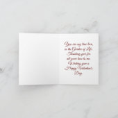 Carte Valentine Rose (Intérieur)