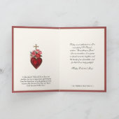 Carte Valentine Roses Angels St. Therese Heart Cross (Intérieur)