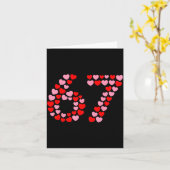 Carte Valentine’s Day 67 Meme 67th Birthday 6 7 Valentin (Fleur jaune)