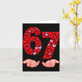 Carte Valentine’s Day 67 Meme Filled With Hearts Funny S (Fleur jaune)