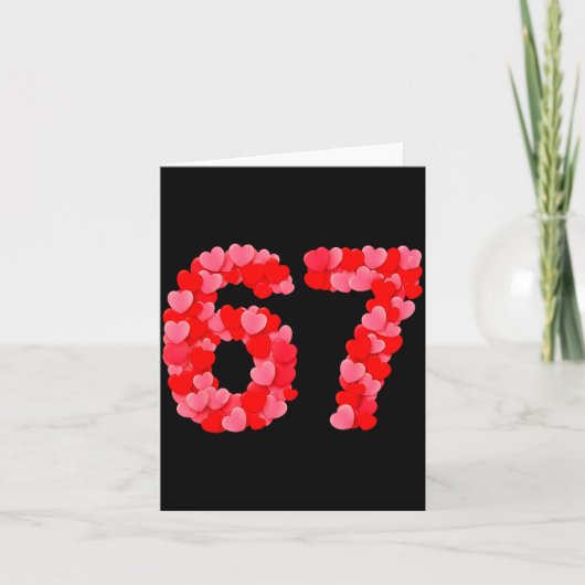 Carte Valentine’s Day 67 Meme Funny Six Seven 6 7 Valent (Devant)