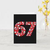 Carte Valentine’s Day 67 Meme With Hearts Funny Six Seve (Fleur jaune)