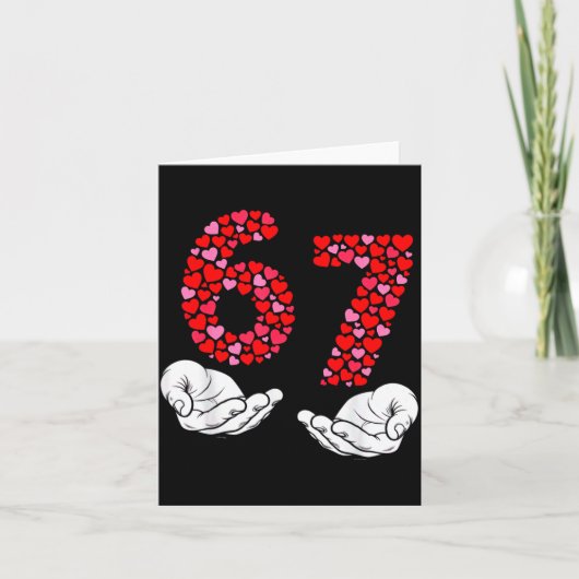 Carte Valentine’s Day 6-7 Meme Six Seven 6 7 Valentine H (Devant)