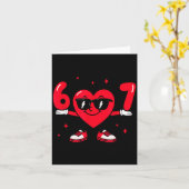 Carte Valentine’s Day Funny 67 Meme Six Seven 6 7 Valent (Fleur jaune)