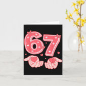 Carte Valentine’s Day Funny 67 Meme Six Seven 6 7 Valent (Fleur jaune)