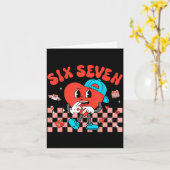 Carte Valentine’s Day Funny 67 Meme Six Seven 6 7 Valent (Fleur jaune)