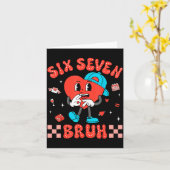 Carte Valentine’s Day Funny 67 Six Seven Burh 6 7 Valent (Fleur jaune)