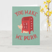 Carte Valentine´s Day Kitty Love Letters (Fleur jaune)