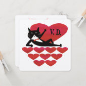 Carte Valentine’s Day Tuxedo Cat (Devant/Arrière en situation)