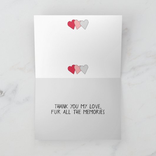 Carte Valentine simple chat (Intérieur)