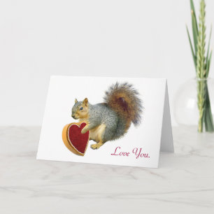 Carte Valentine Squirrel Love