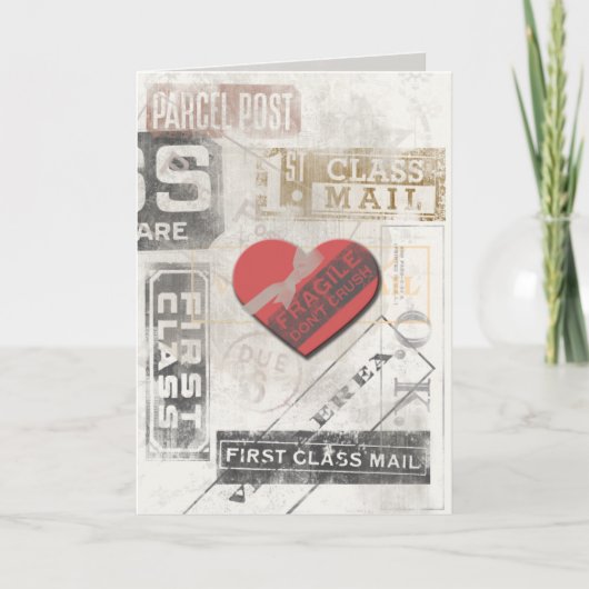 Carte Valentine Stamp vintage (Devant)