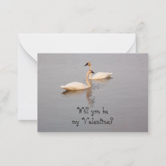 Carte Valentine Swans (Devant)