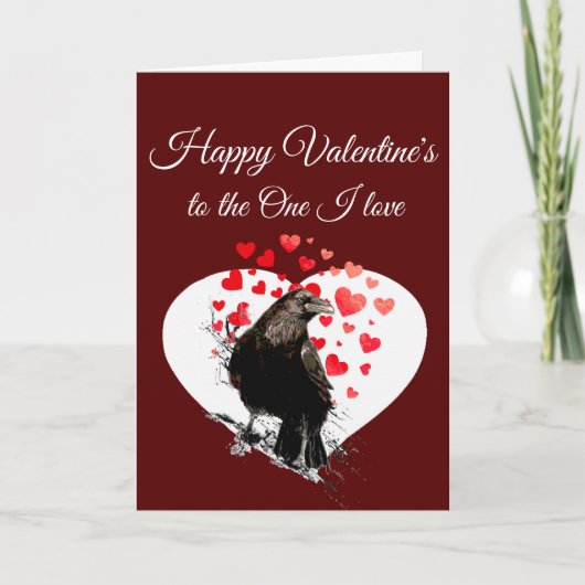Carte Valentine to One I love Edgar Allan Poe Poe (Devant)