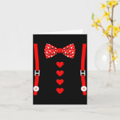 Carte Valentine Tuxedo Heart Outfit Funny Love  (Fleur jaune)