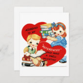 Carte Valentine Vintage (Devant / Derrière)