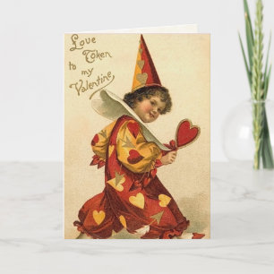 Carte Valentine vintage pour enfants