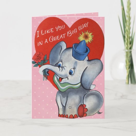 Carte Valentine vintage pour enfants (Devant)