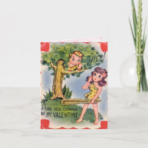 Carte Valentine vintage pour enfants !