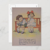 Carte Valentine vintage Retro (Devant / Derrière)