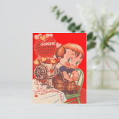 Carte Valentine vintage Retro Heart Grinder (Debout devant)