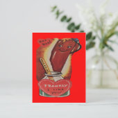 Carte Valentine vintage Retro Hot Dog (Debout devant)