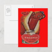 Carte Valentine vintage Retro Hot Dog (Devant / Derrière)