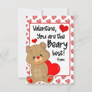 Carte Valentine vous allez le bonbon à Beary le plus