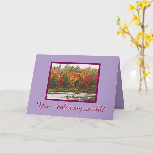 CARTE "VALENTINE/VOUS COULEZ MON MONDE" (Fleur jaune)