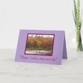 CARTE "VALENTINE/VOUS COULEZ MON MONDE" (Devant)