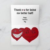 Carte VALENTINE WIFE MA MEILLEURE demi-carte (Intérieur)