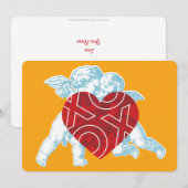 Carte Valentine XOXO Cupid Brite. (Devant / Derrière)