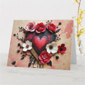 Carte Valentines (Fleur jaune)