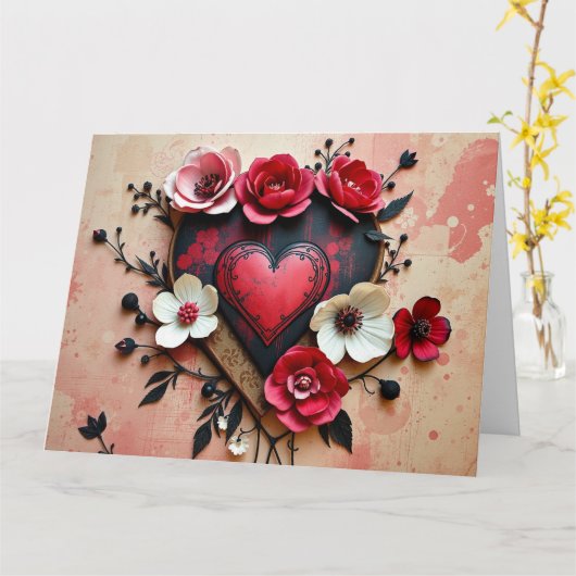 Carte Valentines (Fleur jaune)